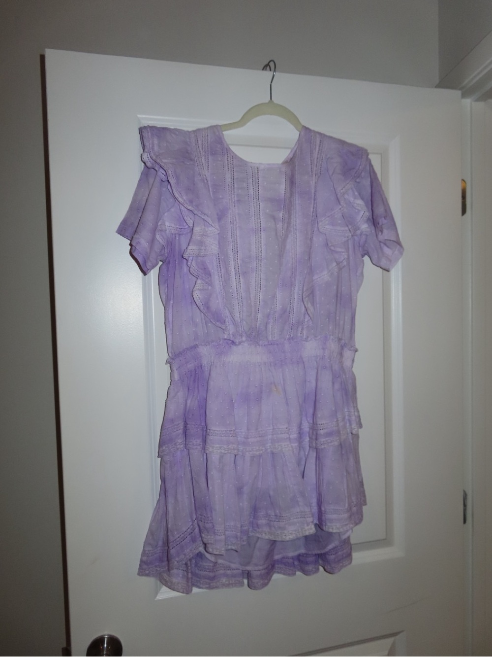 LoveShackFancy Lavender Purple Ruffle Tiered Dress. Natasha Dress